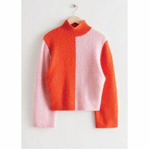 [NWT] & Other Stories Stockholm Atelier Two-Tone Mock Neck Sweater